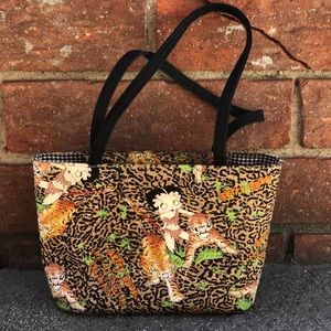 Vintage cheetah Betty boop Kate spade style purse